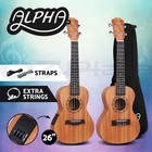 Alpha 26" Inch Tenor Ukulele Mahogany Ukuleles Uke w/ EQ Carry Bag