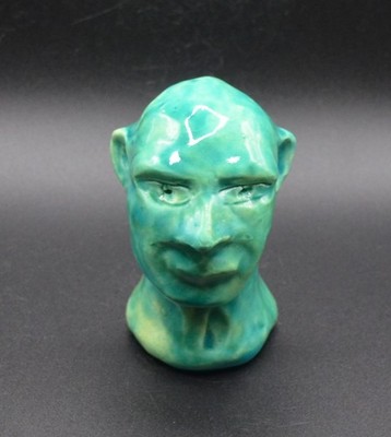 ''Tough Green Julian'' - Experimental Original Clay Sculpture. Hand made &glazed.