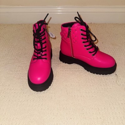 Sonoma Goods For Life PinkCobrahh Girl s Boots memory foam Size 1 med laceup NWT