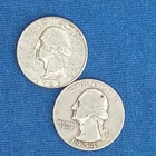 90% U.S. Silver Quarters - Lot Of 2 -1954 1963 Face Value $0.50