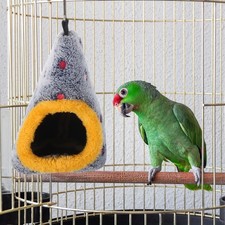 Plush Snuggle Bird Hammock Hanging Cave Hut Bird Hideaway Parrot House Tent Toy
