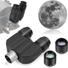 Stereo Binocular Viewer for Telescopes with 1.85X  3X Barlow  Two 32Mm Eyepiec