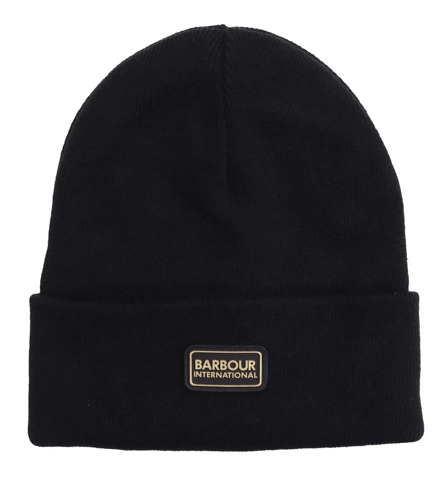 BARBOUR INTERNATIONAL - STRICKMÜTZE MÜTZE MEIR BEANIE - SCHWARZ - NEU