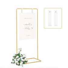 Wedding Sign Holder Adjust Welcome to Wedding Stand with Leather Hanging Straps