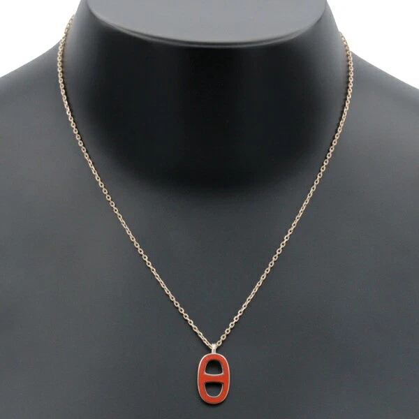 HERMÈS Collana Hermes Iliard placcato oro rosa Iliard arancione ferramenta D2530
