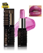 Pink Metallic Shimmer Long Lasting Lipstick,Glitter Diamond Metallic Lip Gloss f