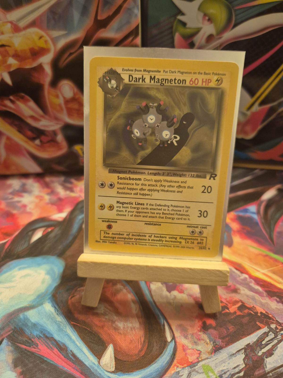 Dark Magneton 28/82 Team Rocket WOTC Non Holo Rare Pokemon Card LP