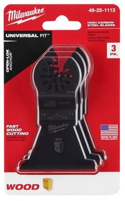 Milwaukee 3 Pack OPEN-LOK Oscillating Multi-Tool HCS Wood Blades 49-25-1113