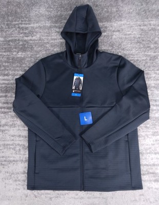 Spyder Active Hoodie Men's Black Large Full Zip Long Sleeve Stretch Jacket