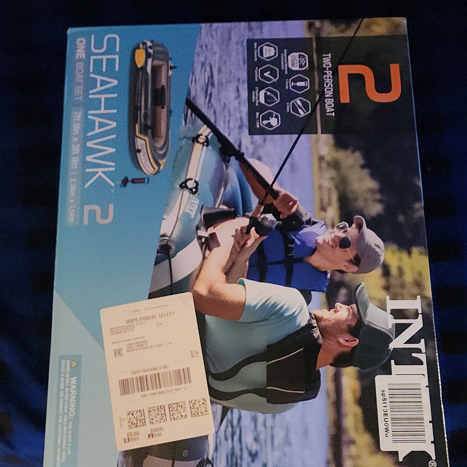 Intex Seahawk 2 Inflatable Two-Person Boat Set with Oars & P