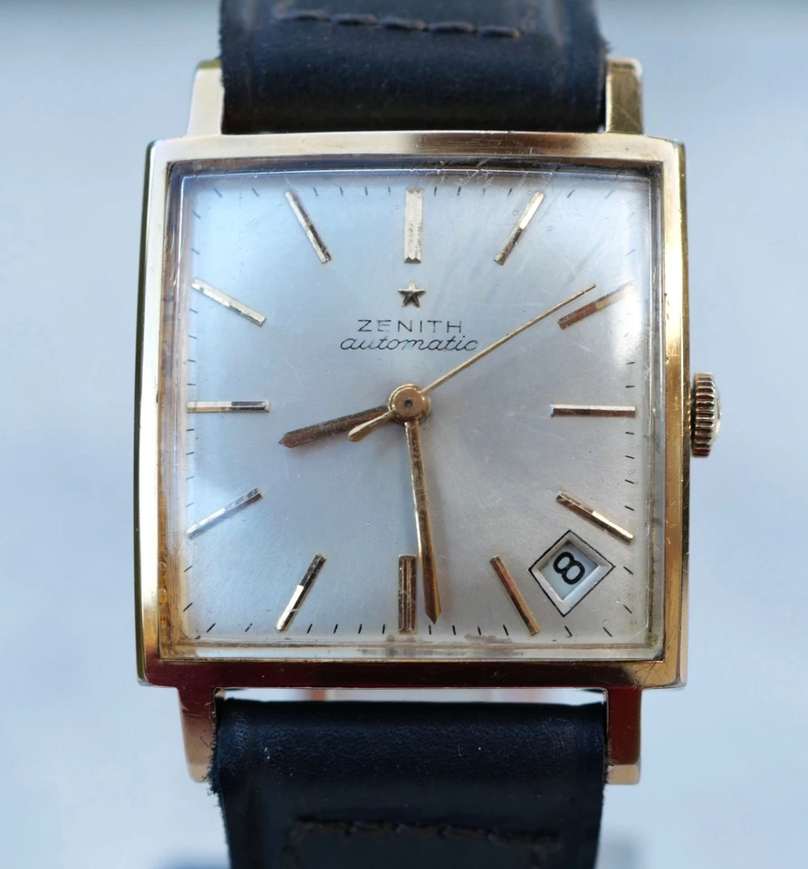 Montre bracelet homme Zenith plaqué or automatic Square cal 2532-PC SBX25ZEN001 - Photo 2/4