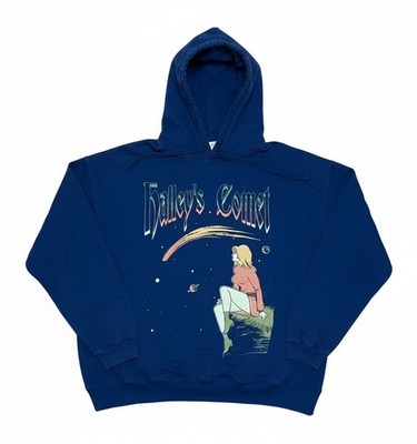Women s Billie Eilish Hailey s Comet Blue Oversized Tour Hoodie Sweatshirt 2XL
