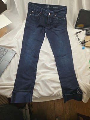  Ladies 7 for All Mankind Roxanne Slim Dark Blue Jeans  W29 L29.  Designer 