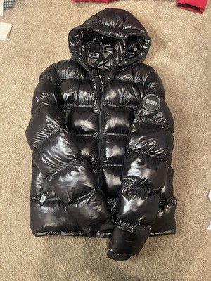Supply & Demand New York Mens Black Shiny Puffer Jacket size Large