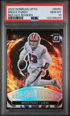 2022 Panini Donruss Optic - Red Hot Rookies Brock Purdy #RHR - 1 PSA 10