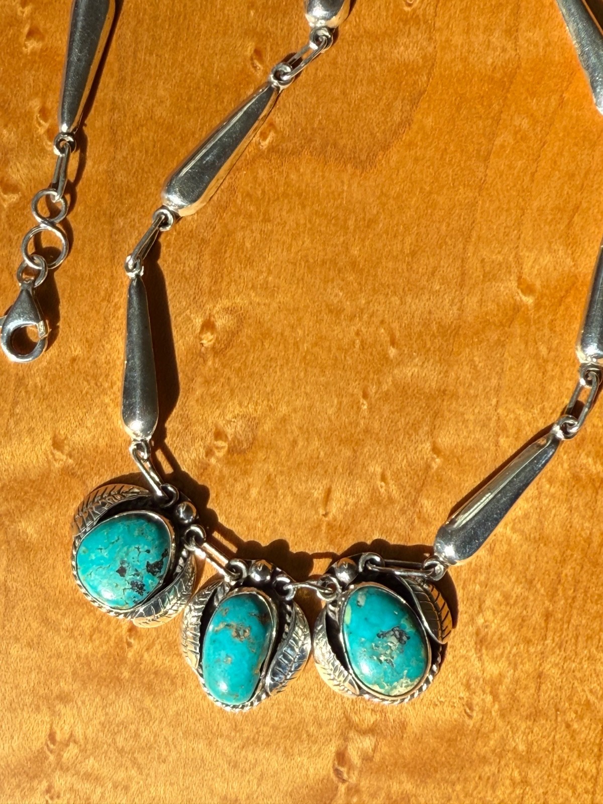 🏞 Vintage NAVAJO Necklace TURQUOISE and STERLING SILVER