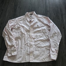 Ralph Lauren Women's Classic Fit Striped Button Down Cotton Shirt Pink/White 6