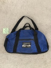 Vintage Jansport Duffel Backpack Blue Black Large Travel Gym Bag Made In USA