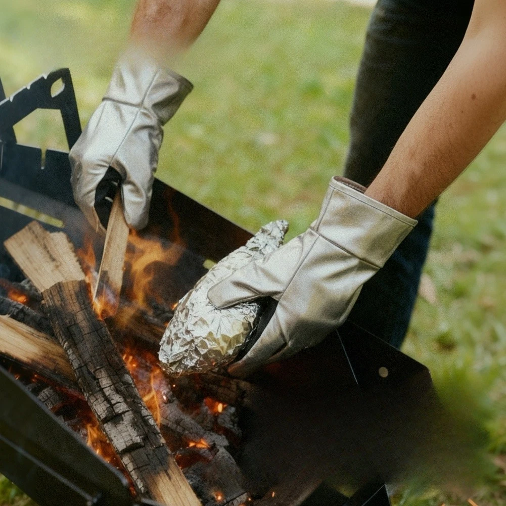 Flame Retardant Cowhide Leather Gloves with Insulation for Camping Grilling Arb
Opens in a new windo