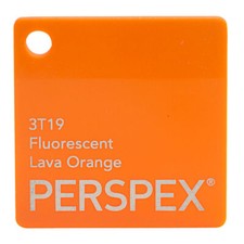 Foglio In Acrilico Cast Perspex 1000 X 500 X 3Mm Arancione Fluorescente Lava