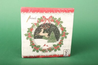 Servietten ''Winter Scene'' 33x33 cm Ambiente Winterzeit Tischdekoration Lunch 