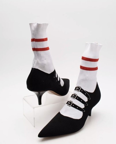 MARNI Knitted Ankle Sock Boots US7 EU37 Pointed Toe Made in Italy Retail $895 - Picture 8 of 8