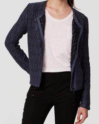 Ann Taylor LOFT Long Sleeve Maze Knit Moto Jacket Size S, SP, MP, L Var Colors