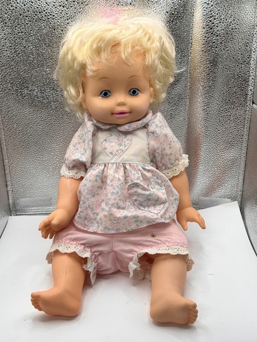 Vintage 1990 Catalina Cheerful Tearful Blonde Blue Eye 18" Tall Baby Doll - Picture 6 of 6