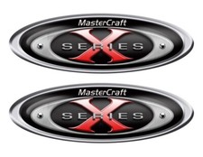 Mastercraft X Series Boat Oval Stickers 2 pcs set 10" long