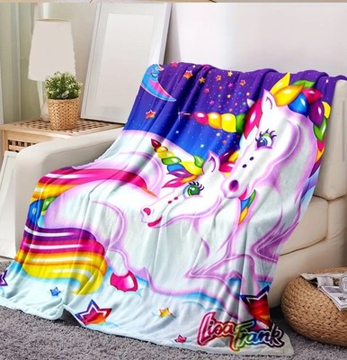 BRAND NEW Lisa Frank Markie Unicorn Fleece Blanket NEW