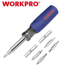 WORKPRO 11-en-1 Destornillador/Tuerca Destornillador Juego Herramienta Philips/Ranurado/Torx/Cuadrado 3 Tuercas