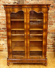 Elegante Mahagoni-Vitrine, Louis-Philippe um 1870/90