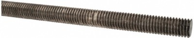 Type 316 Stainless Steel Threaded Rod:  36'' Long x 1/2-13 UNC Right Hand Thread