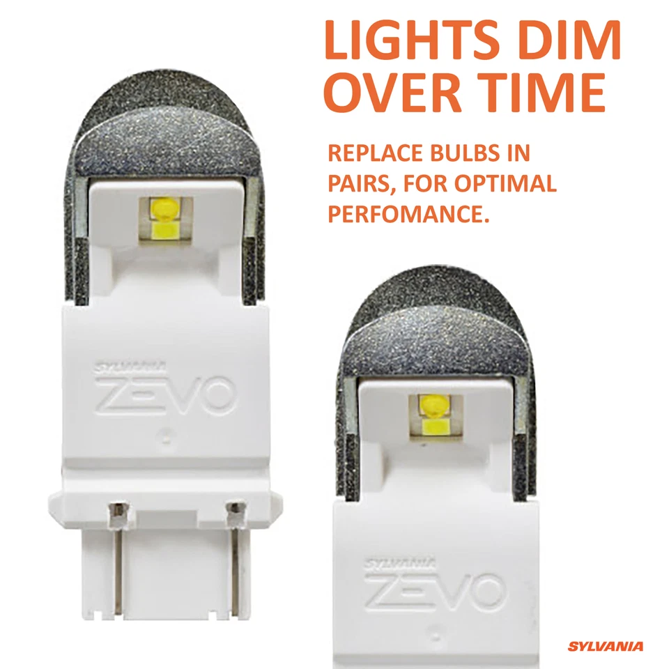 SYLVANIA - 3157 ZEVO LED White Bulb - Bright LED Bulb (Contains 2 Bulbs) - Image 2 of 4