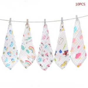 10Pcs Newborn Baby Muslin Washcloth Cotton Gauze Infant Face Towel Handkerchief