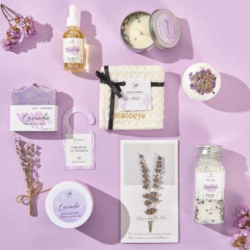 Gifts for Women Spa Lavender Bath Gift Baskets Mothers Day Gifts Relaxing Self - Picture 8 of 12