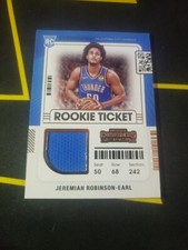 2021-22 PANINI CONTENDERS  JEREMIAH ROBINSON - EARL  ROOKIE TICKET SWATCHES