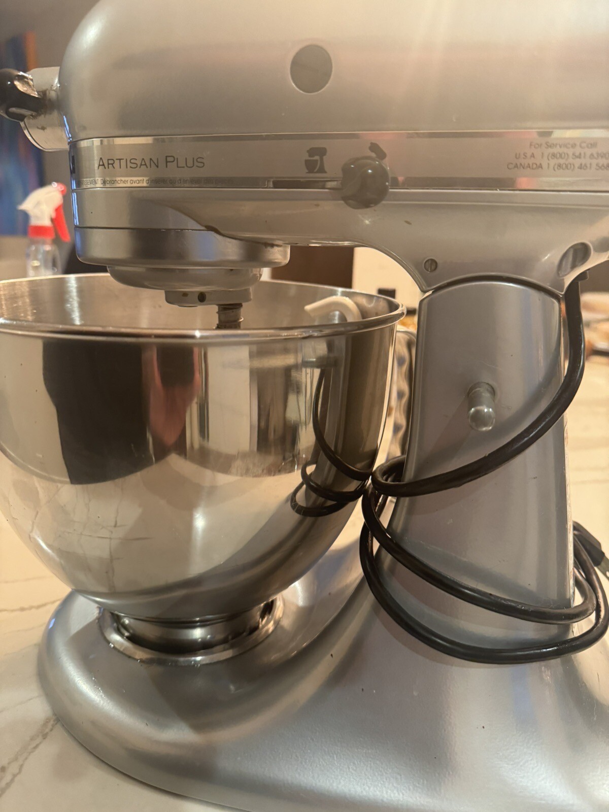 KitchenAid Artisan ksm160 350w 5Quart Bowl TiltHead Mixer silver W