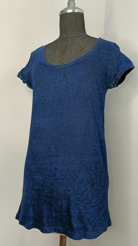 45RPM forty five RPM studio by R 1 Japan solid plain indigo blue ladies tshirt