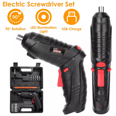 48IN1 Cordless Electric Screwdriver Rechargeable Drill Driver Power Tool Bit Set