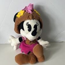 Pirate MINNIE MOUSE 12" PLUSH Stuffed Animal Doll Disney Parks Pink Floral Hat