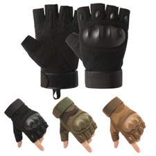 Tactical Cycling Gloves Non-slip Cycle Riding Racing MTB Biker Sports Fingerless