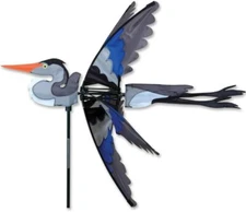 30" GREAT BLUE HERON WhirliGig Wind Spinner by Premier Kites & Designs 