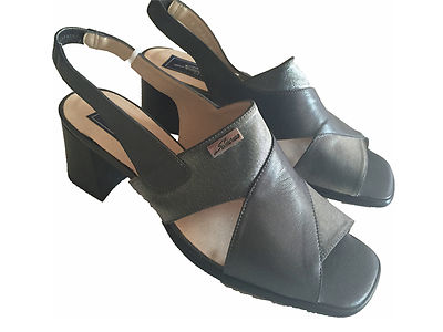 Simona Fashion Damen Schuhe  nickel/grau  Leder  Gr.7  41               (9734-2)