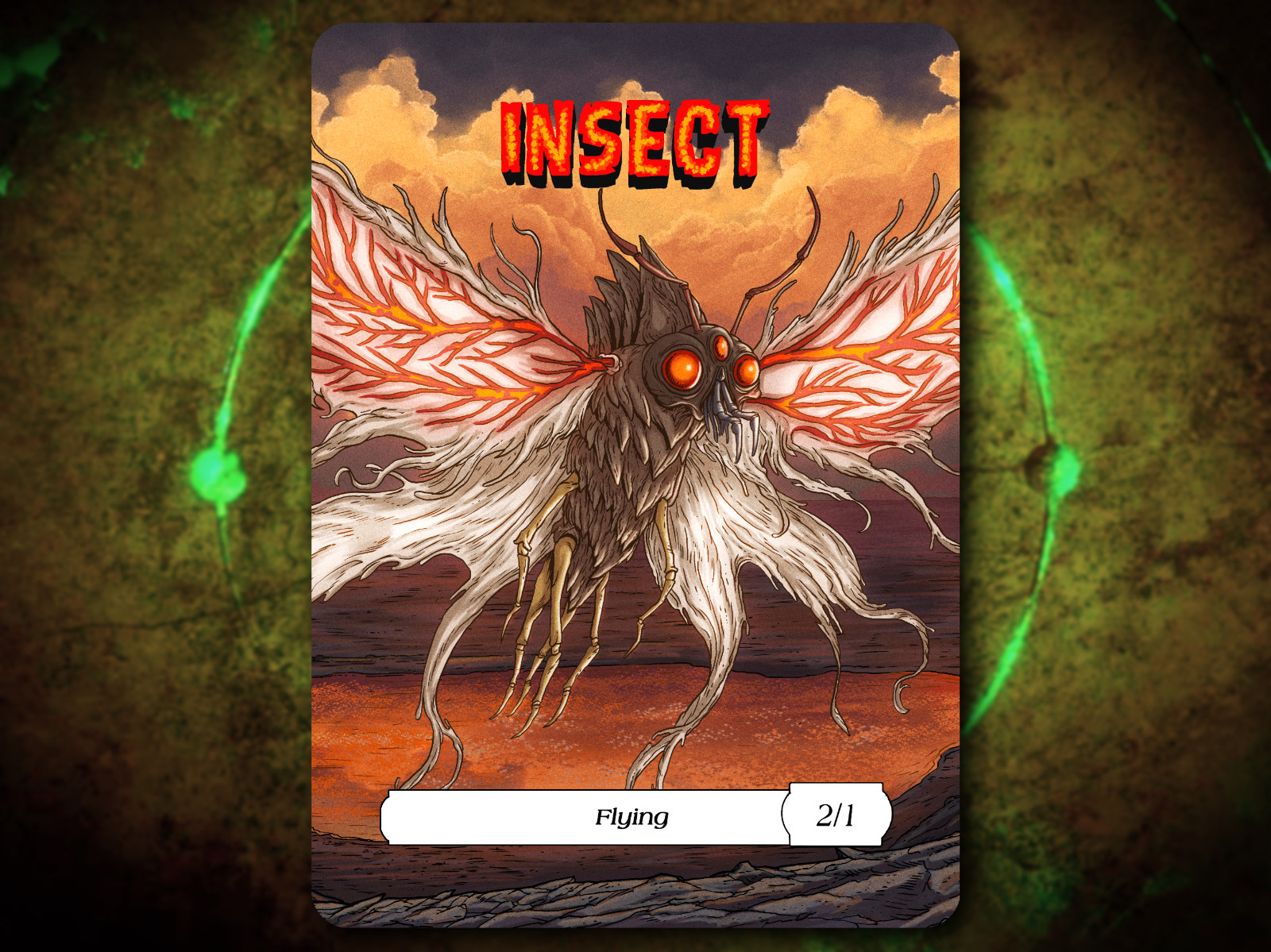 Insect 2/1 Full Art Token [by Darkside Tokens] Magic the Gathering MTG!