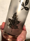 Vintage Set Of 8 Libbey Metallic Leaf Foliage Glasses with Carrier MCM 5.5x2.75" — photo 9