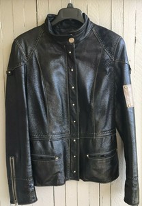 jaqueta de couro motoqueiro feminina