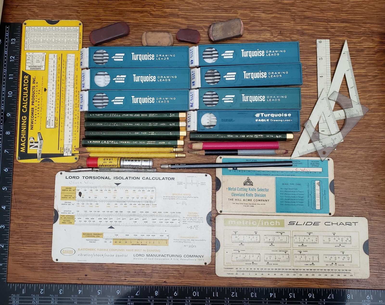 Vintage Drafting Drawing Tool Lot Eagle Turquoise Faben Castell Drawing Leads