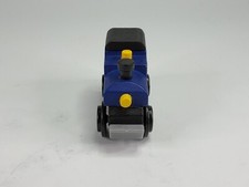 KidKraft Wooden Magnetic Blue Train Engine Wooden Railway Train