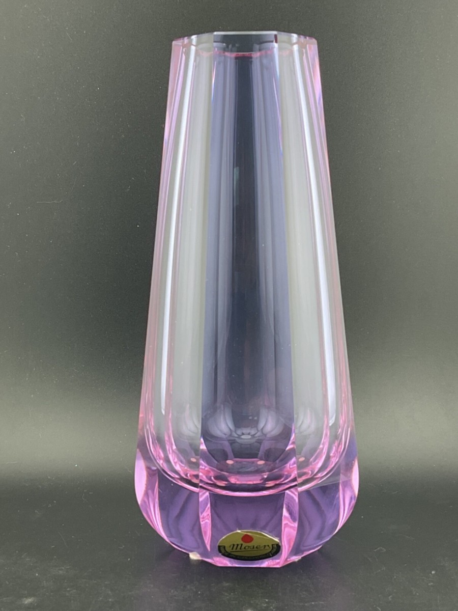 signed vintage moser alexandrite glass vase | eBay